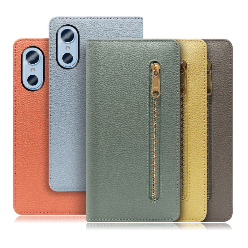 [ LOOF POCKET ] arrows We3 F-52G スマホケース ケース カバー 手帳型ケース カード収納 本革 マグネットなし ベルトなし ポケット ファスナー [ arrows We3 ]