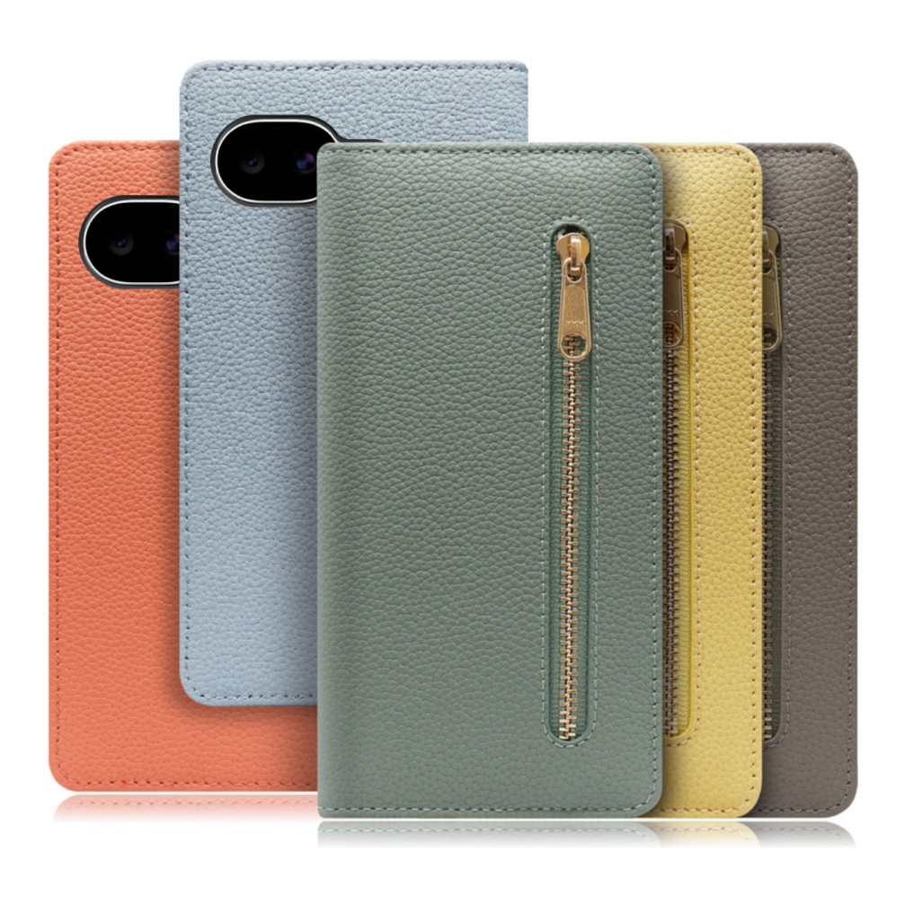 [ LOOF POCKET ] Google Pixel 10a グーグル ピクセル スマホケース ケース カバー 手帳型ケース カード収納 本革 マグネットなし ベルトなし ポケット ファスナー [ Google Pixel 10a ]