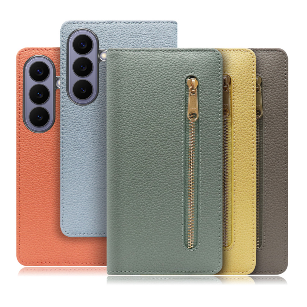 [ LOOF POCKET ] Galaxy S26 Samsung SC-51G スマホケース ケース カバー 手帳型ケース カード収納 本革 マグネットなし ベルトなし ポケット ファスナー [ Galaxy S26 ]