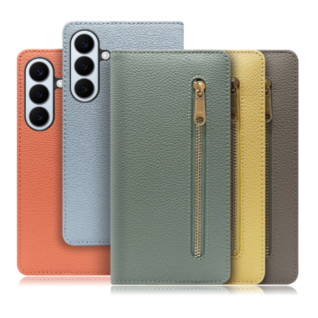 [ LOOF POCKET ] Galaxy S26+ Samsung SC-52G スマホケース ケース カバー 手帳型ケース カード収納 本革 マグネットなし ベルトなし ポケット ファスナー [ Galaxy S26+ ]