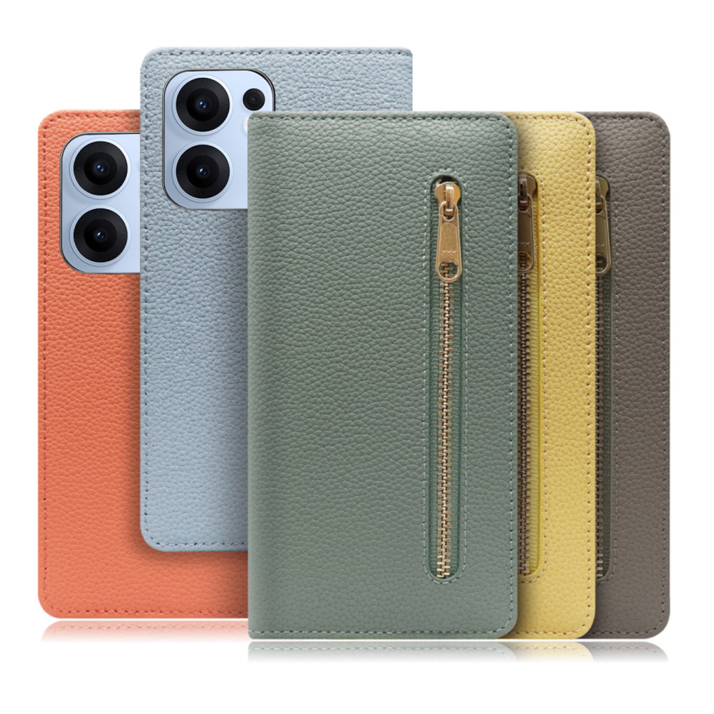 [ LOOF POCKET ] OPPO Reno13 A  スマホケース ケース カバー 手帳型ケース カード収納 本革 マグネットなし ベルトなし ポケット ファスナー [ OPPO Reno13 A ]