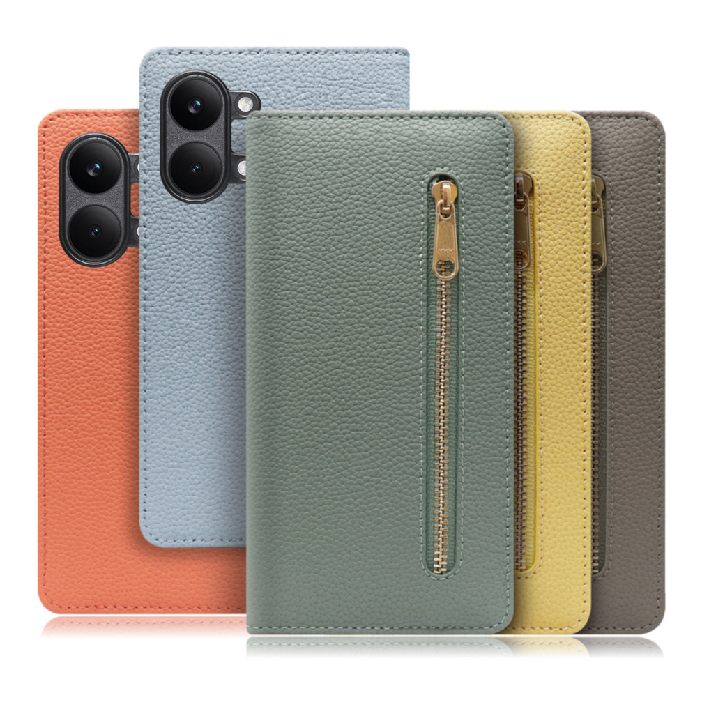 [ LOOF POCKET ] POCO X8 Pro Max Xiaomi シャオミ スマホケース ケース カバー 手帳型ケース カード収納 本革 マグネットなし ベルトなし ポケット ファスナー [ POCO X8 Pro Max ]