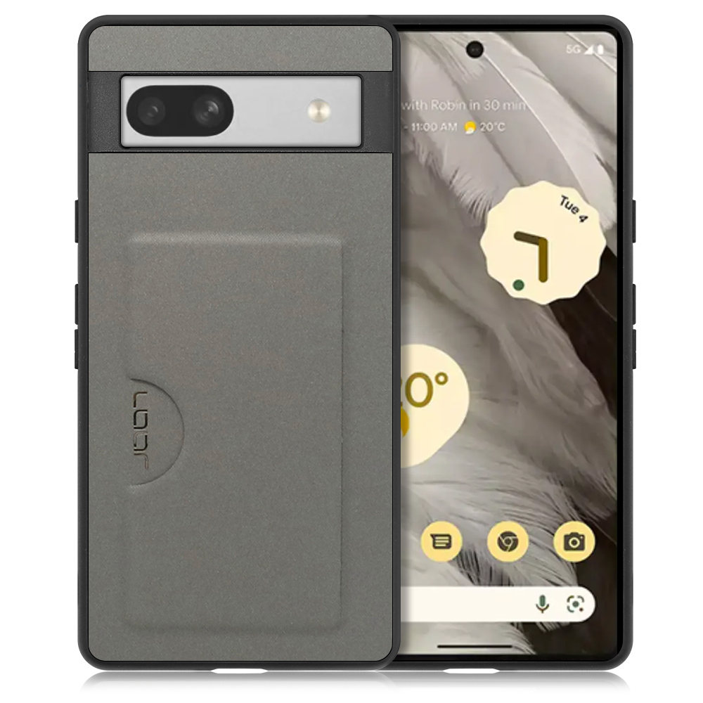 [ LOOF SKIN SLIM-SLOT ] Google Pixel 7a googlepixel7a pixel7a スマホケース 背面 ケース カバー ハードケース カード収納 PUレザー ストラップホール [ Google Pixel 7a / グレー ]