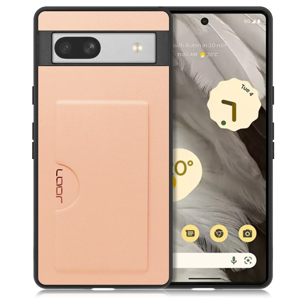 [ LOOF SKIN SLIM-SLOT ] Google Pixel 7a googlepixel7a pixel7a スマホケース 背面 ケース カバー ハードケース カード収納 PUレザー ストラップホール [ Google Pixel 7a / アンバーローズ ]