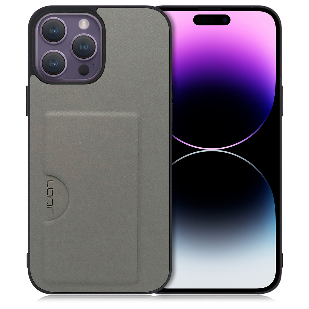 LOOF SKIN SLIM-SLOT Series iPhone 14 Pro Max 用 [グレー] スマホケース スマホカバー 背面カード 収納付き 薄い ポケット カード収納