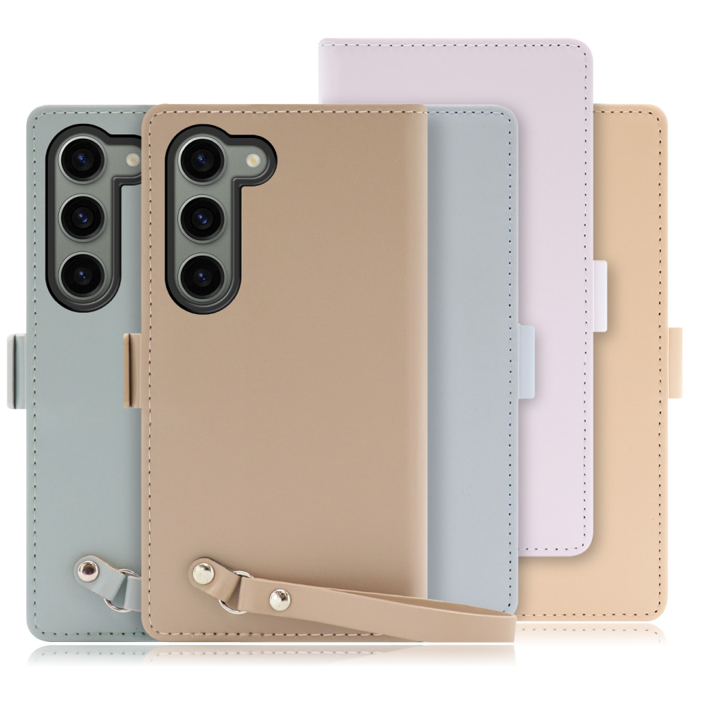 [ LOOF MACARON ] Galaxy S23  スマホケース ケース カバー 手帳型ケース カード収納 ストラップ ベルト付き マグネット付き 本革 [ Galaxy S23 ]