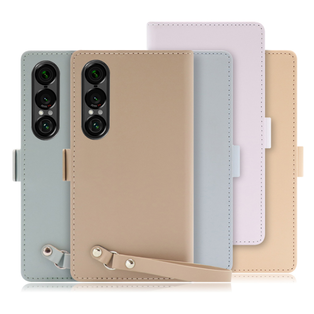 [ LOOF MACARON ] Xperia 1 VII SO-51F スマホケース ケース カバー 手帳型ケース カード収納 ストラップ ベルト付き マグネット付き 本革 [ Xperia 1 VII ]