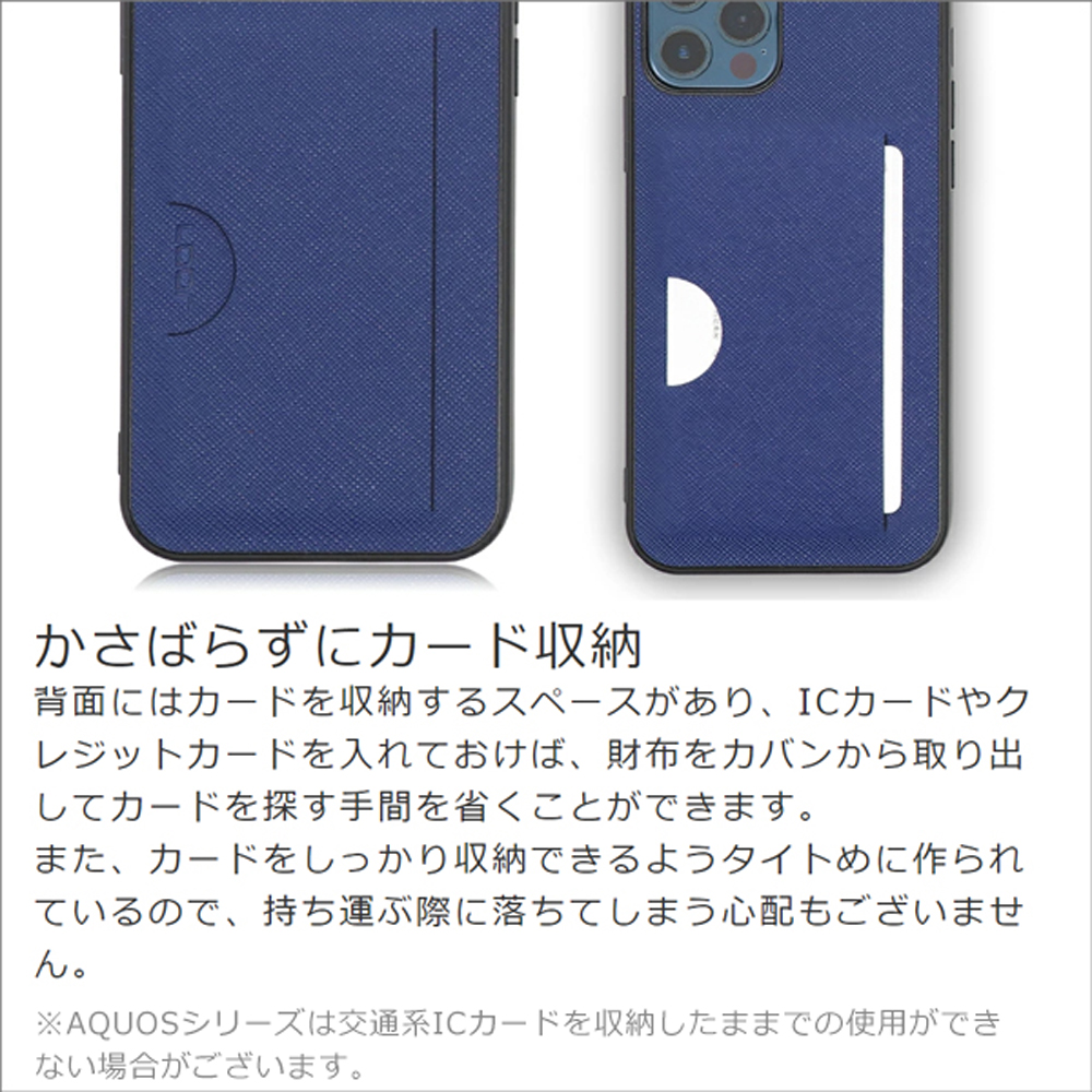 [ LOOF CASUAL-SLOT ] Google Pixel 7a googlepixel7a pixel7a スマホケース 背面 ケース カバー ハードケース 本革 カード収納 ストラップホール [ Google Pixel 7a / ネイビー ]