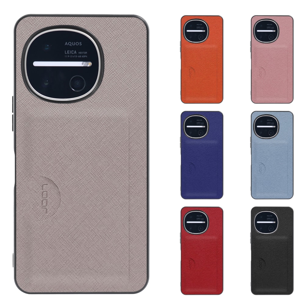 [ LOOF CASUAL-SLOT ] AQUOS R11 SH-51G SH-M35 スマホケース 背面 カード入れ カードポケット ケース カバー ハードケース カード収納 ストラップホール [ AQUOS R11 ]