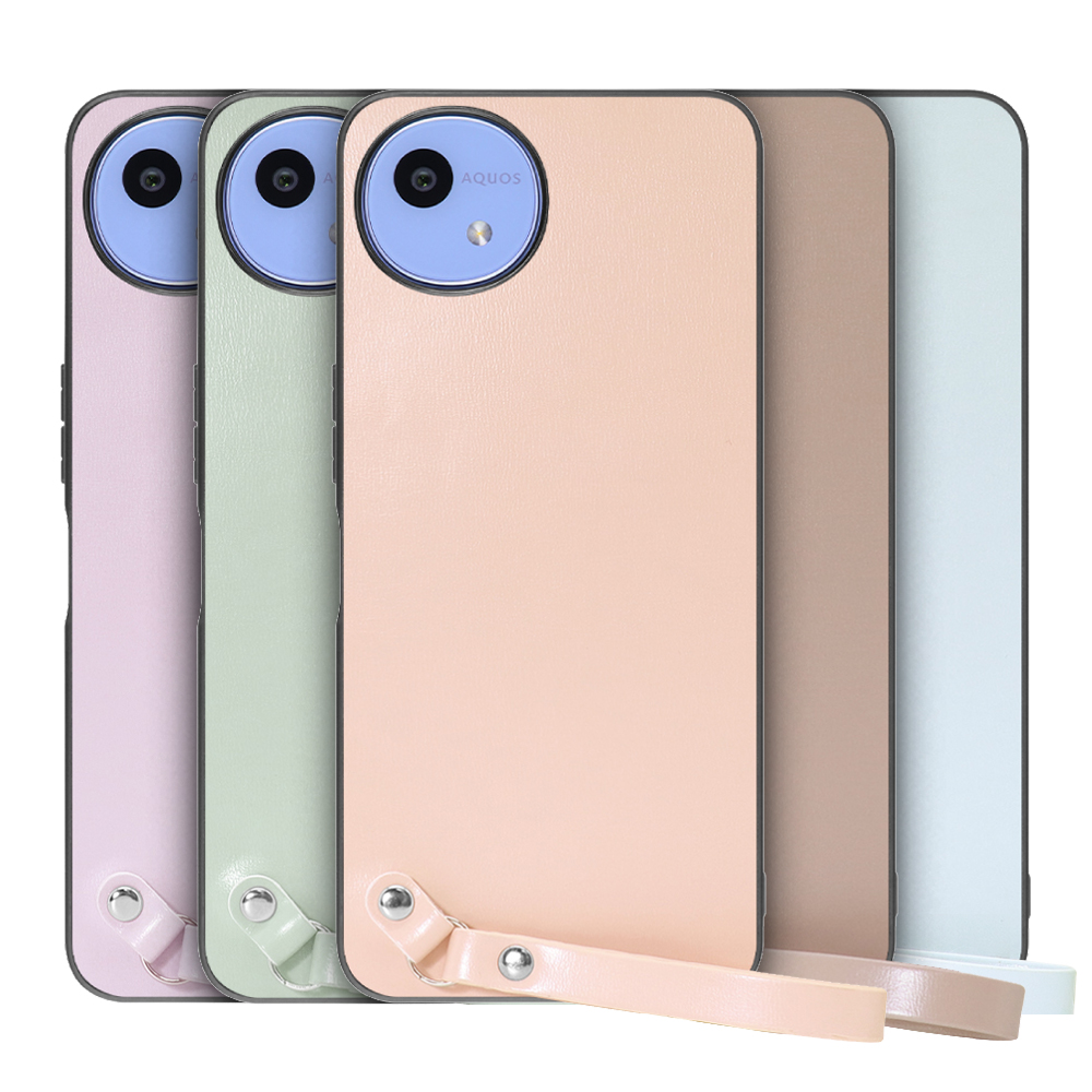 [ LOOF MACARON-SHELL ] AQUOS wish5 アクオス SH-52F スマホケース 背面 ケース カバー ハードケース ストラップ付き 本革 ストラップホール [ AQUOS wish5 ]