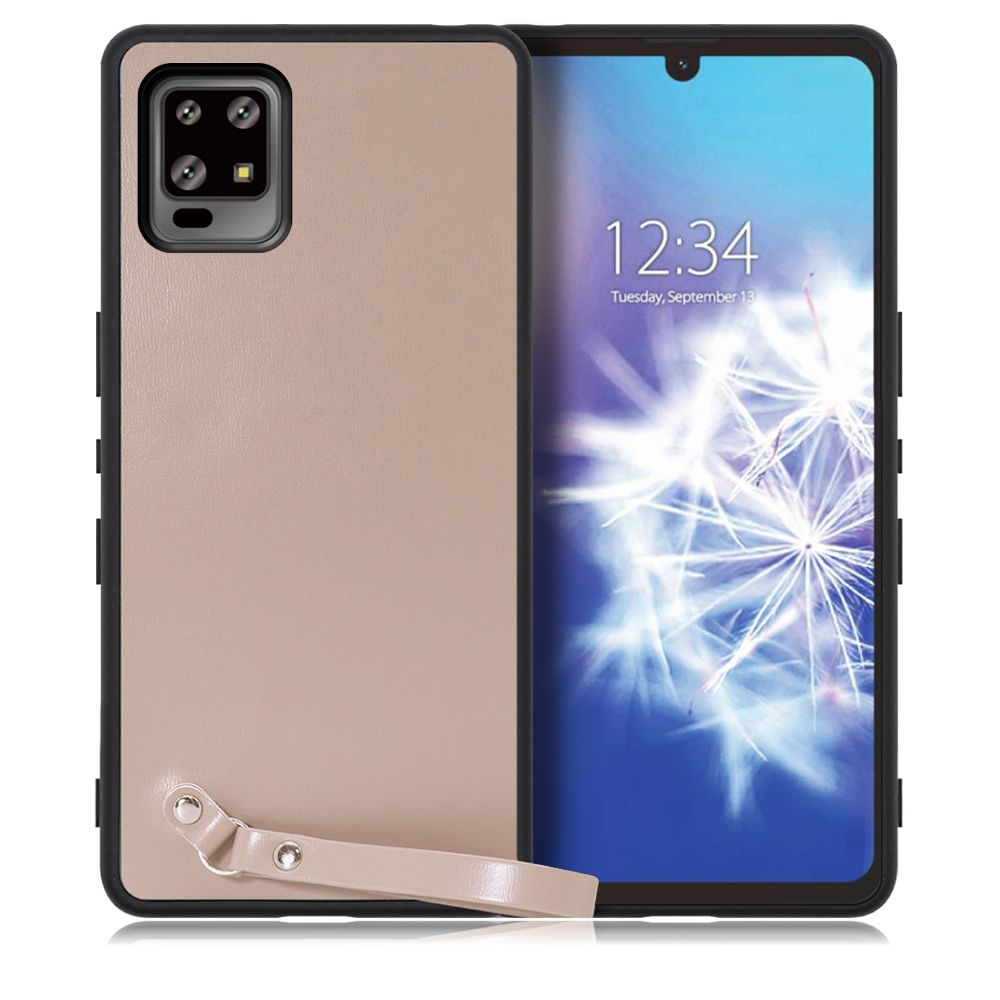 [ LOOF MACARON-SHELL ] AQUOS zero6 /SHG04 zero 6 スマホケース 背面 ケース カバー ハードケース ストラップ付き 本革 ストラップホール [ AQUOS zero6 / モンブランキャメル ]