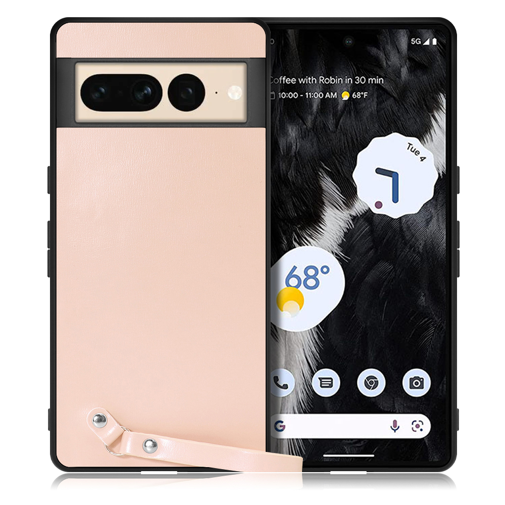 [ LOOF MACARON-SHELL ] Google pixel 7 Pro googlepixel7pro 7pro プロ ピクセル7pro  スマホケース 背面 ケース カバー ハードケース ストラップ付き 本革 ストラップホール [ Google Pixel 7 Pro / ピーチピンク  
