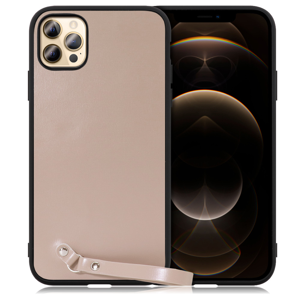 [ LOOF MACARON-SHELL ] iPhone 12 Pro Max iphone12promax 12promax 12プロマックス  スマホケース 背面 ケース カバー ハードケース ストラップ付き 本革 ストラップホール [ iPhone 12 Pro Max /  モンブランキャメル ...