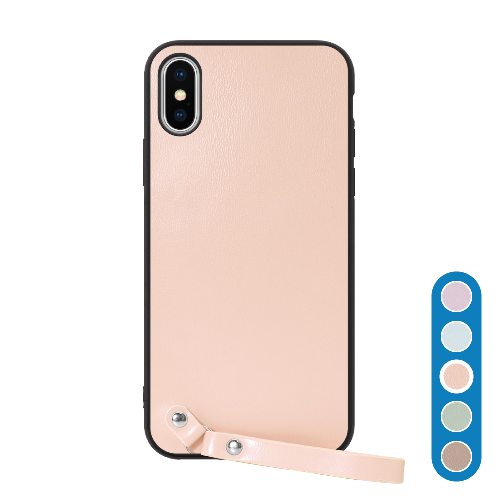 [ LOOF MACARON-SHELL ] iPhone X / XS iPhonex iPhonexs スマホケース 背面 ケース カバー ハードケース ストラップ付き 本革 ストラップホール [ iPhone X / XS ]