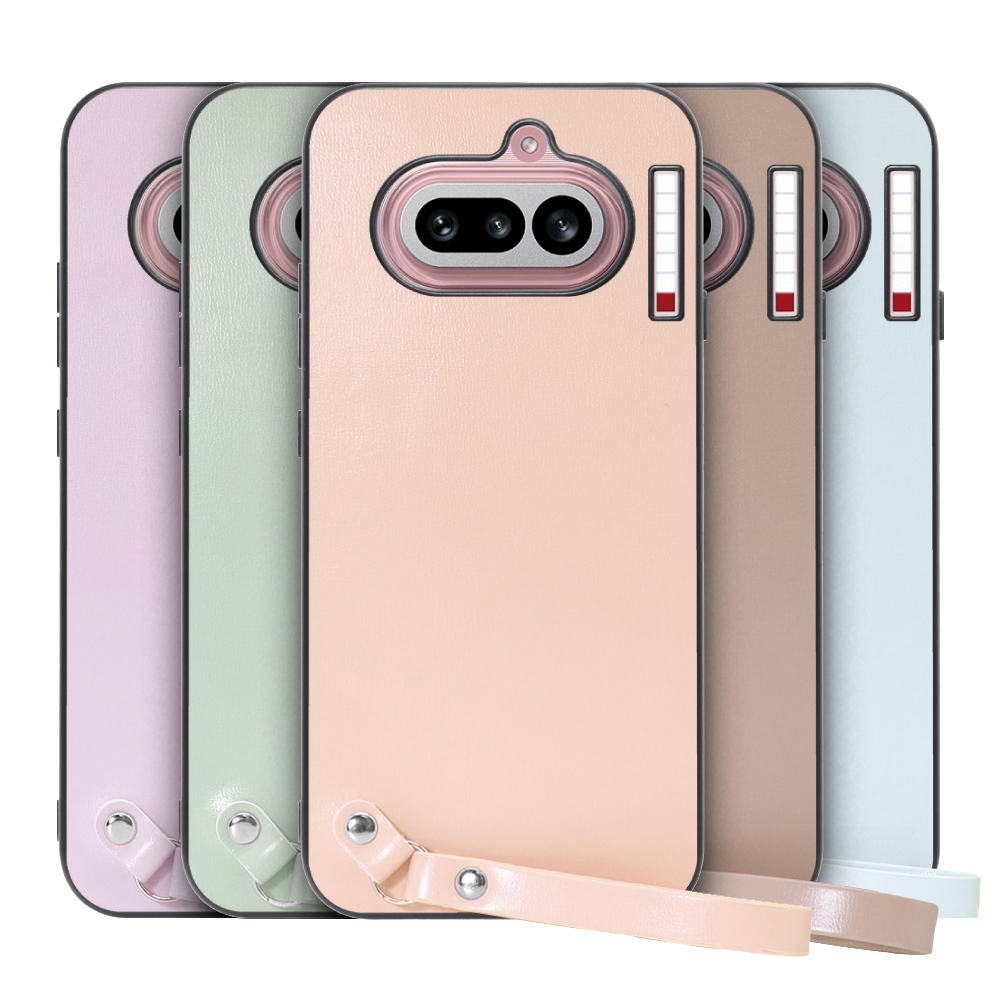 [ LOOF MACARON-SHELL ] Nothing Phone (4a) A069 スマホケース 背面 ケース カバー ハードケース ストラップ付き 本革 ストラップホール [ Nothing Phone (4a) ]