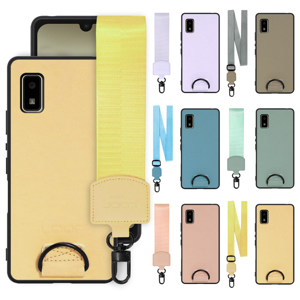 [ LOOF STRAP-SHELL ] AQUOS wish2 / wish  スマホケース 背面 ケース カバー ハードケース ショルダー スマホショルダー ストラップ 肩掛け 首掛け 本革 [ AQUOS wish/wish2 ]