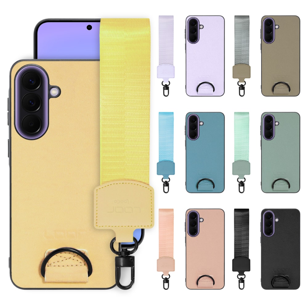 [ LOOF STRAP-SHELL (ショートVer.) ] Galaxy A57 5G SC-54G SCG39 SM-A576Z SM-A576C スマホケース 背面 ケース カバー ハードケース ハンドストラップ  本革 [ Galaxy A57 5G ]