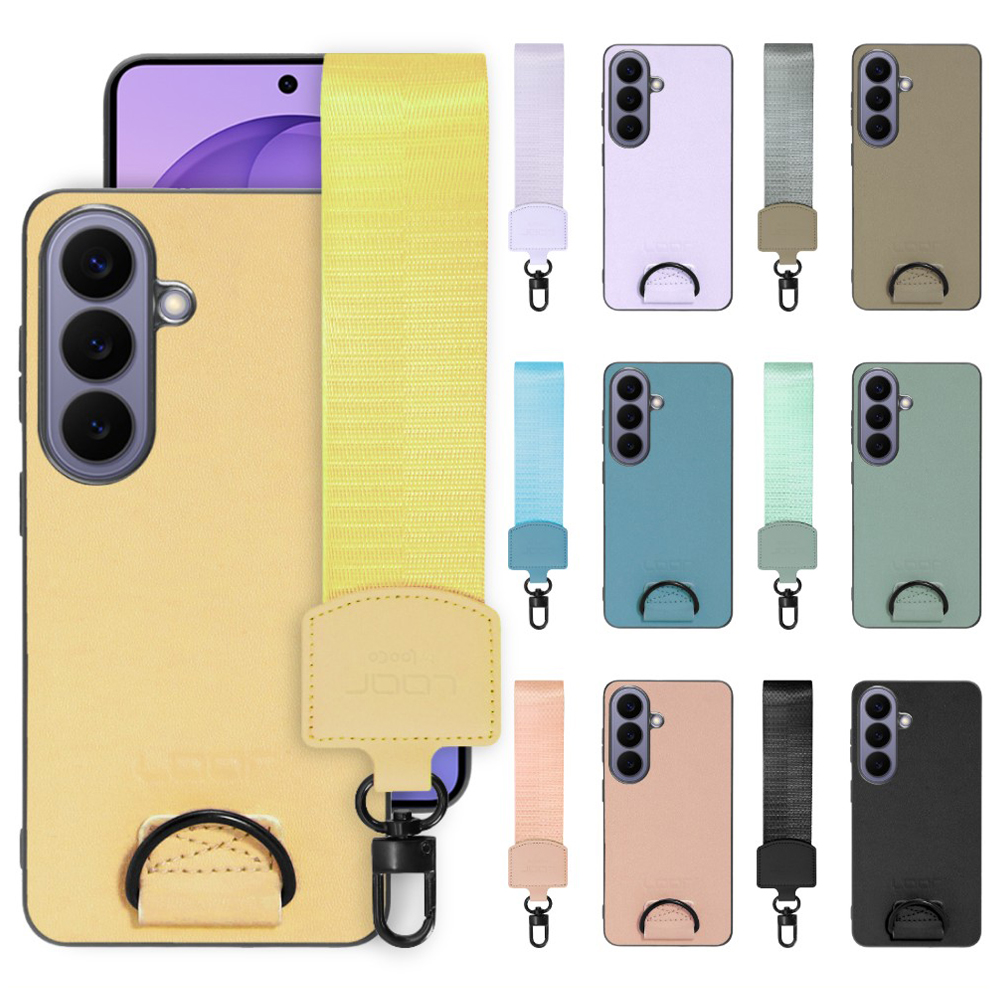 [ LOOF STRAP-SHELL (ショートVer.) ] Galaxy S26 Samsung SC-51G スマホケース 背面 ケース カバー ハードケース ハンドストラップ  本革 [ Galaxy S26 ]