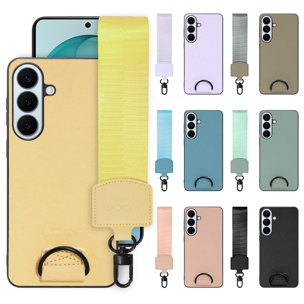 [ LOOF STRAP-SHELL (ショートVer.) ] Galaxy S26+ Samsung SC-52G スマホケース 背面 ケース カバー ハードケース ハンドストラップ  本革 [ Galaxy S26+ ]