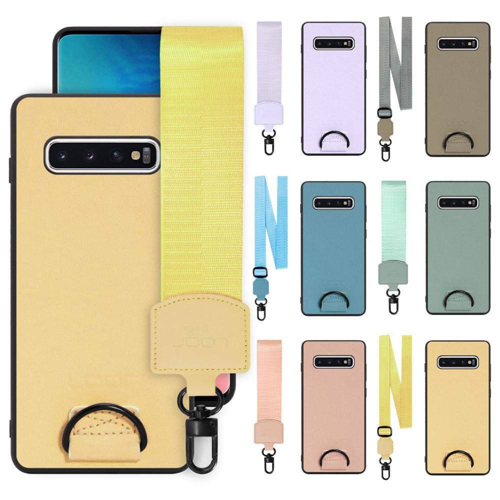 [ LOOF STRAP-SHELL ] Galaxy S10+ SC-04L / SCV42 s10plus s10 plus スマホケース 背面 ケース カバー ハードケース ショルダー スマホショルダー ストラップ 肩掛け 首掛け 本革 [ Galaxy S10+ ]