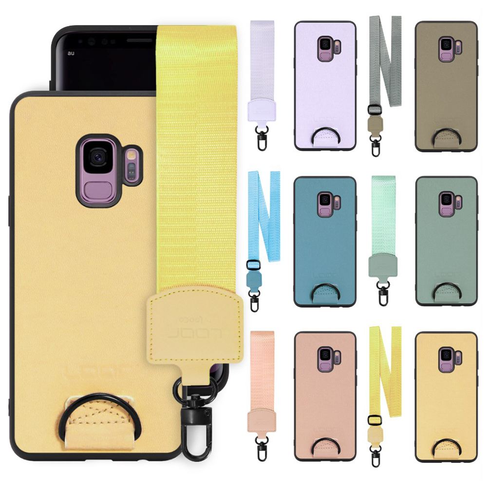 [ LOOF STRAP-SHELL ] Galaxy S9 SC-02K / SCV38 galaxys9 スマホケース 背面 ケース カバー ハードケース ショルダー スマホショルダー ストラップ 肩掛け 首掛け 本革 [ Galaxy S9 ]