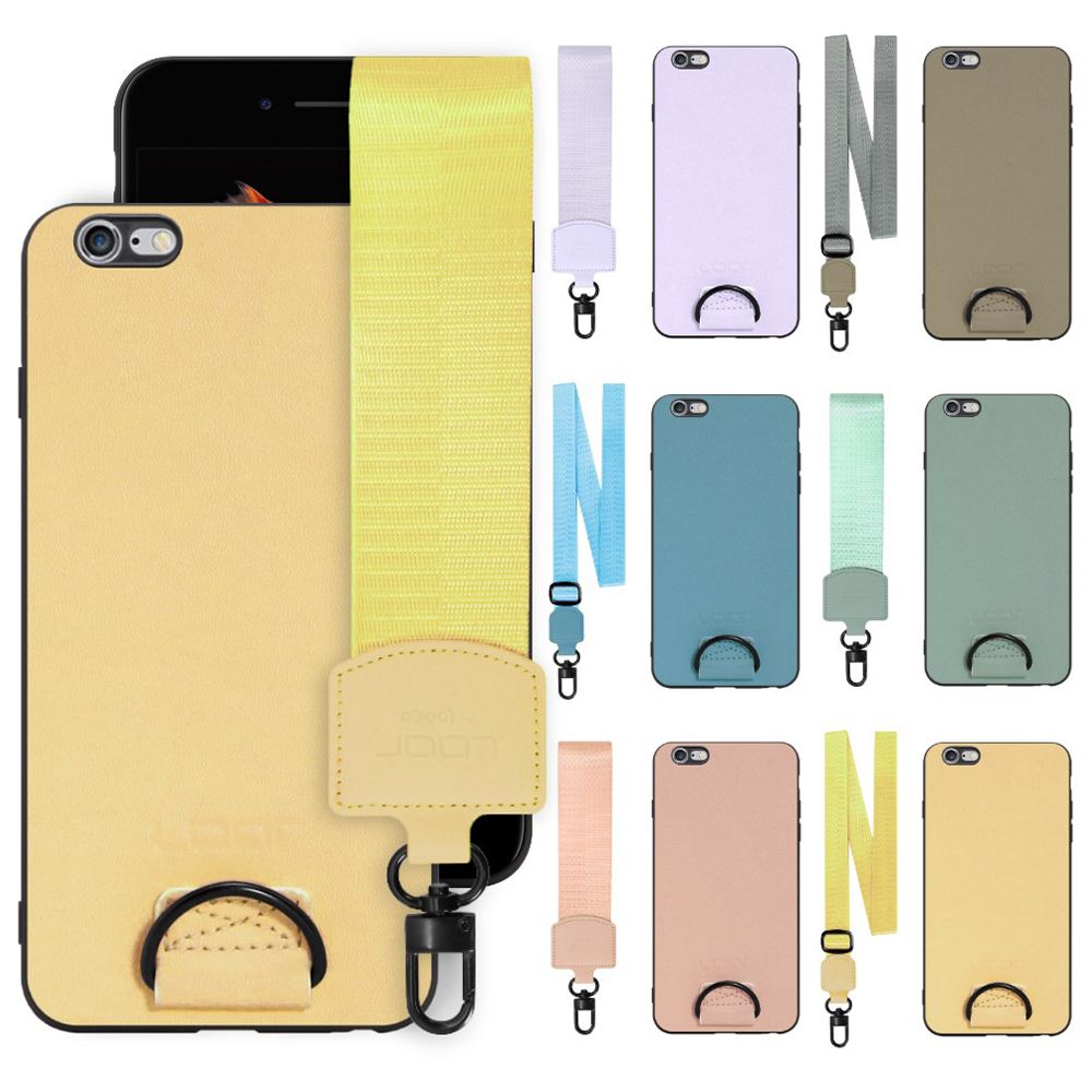 [ LOOF STRAP-SHELL ] iPhone 6 Plus / 6s Plus iphone6plus iphone6splus 6plus 6splus スマホケース 背面 ケース カバー ハードケース ショルダー スマホショルダー ストラップ 肩掛け 首掛け 本革 [ iPhone 6 Plus / 6s Plus ]