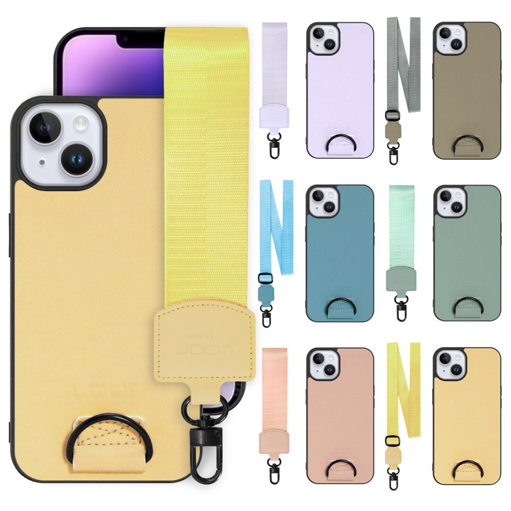 [ LOOF STRAP-SHELL ] iPhone 14 Plus iphone14plus 14plus 14+ プラス スマホケース 背面 ケース カバー ハードケース ショルダー スマホショルダー ストラップ 肩掛け 首掛け 本革 [ iPhone 14 Plus ]