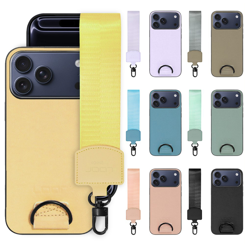 [ LOOF STRAP-SHELL (ショートVer.) ] iPhone 17 Pro Max iPhone17 Pro Max アイフォン17 プロ マックス スマホケース 背面 ケース カバー ハードケース ハンドストラップ  本革 [ iPhone 17 Pro Max 用 ]