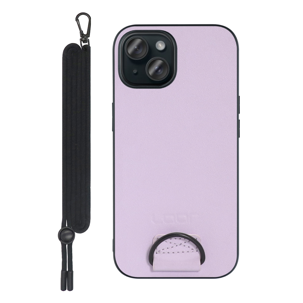 [ LOOF STRAP-SHELL ] iPhone 15 iPhone15 アイフォン15 iPhone 15 アイフォン 15 スマホケース 背面 ケース カバー ハードケース ショルダー スマホショルダー ストラップ 肩掛け 首掛け 本革 [ iPhone 15 ]