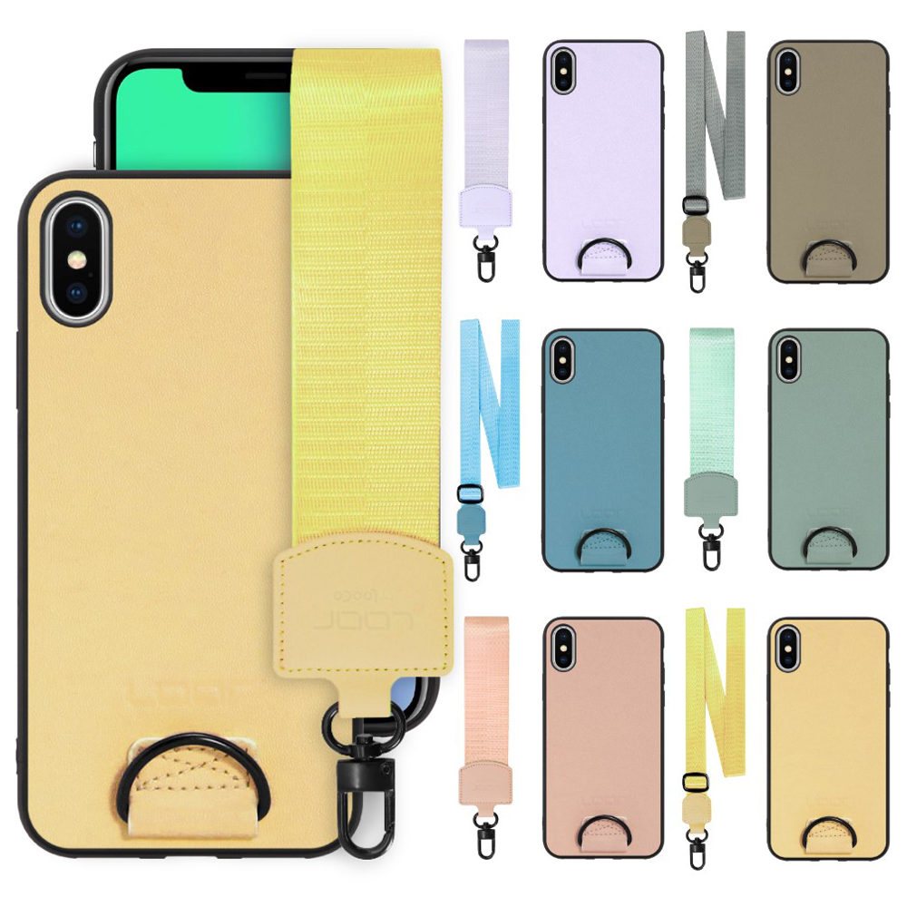 [ LOOF STRAP-SHELL ] iPhone X / XS iPhonex iPhonexs スマホケース 背面 ケース カバー ハードケース ショルダー スマホショルダー ストラップ 肩掛け 首掛け 本革 [ iPhone X / XS ]