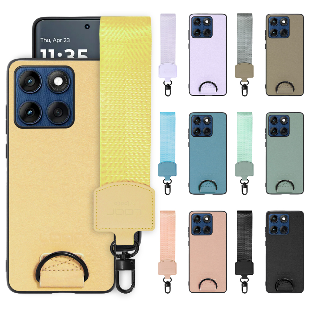 [ LOOF STRAP-SHELL (ショートVer.) ] motorola edge 60 モトローラ XT2507-3 XT2507-6 スマホケース 背面 ケース カバー ハードケース ハンドストラップ  本革 [ motorola edge 60 ]