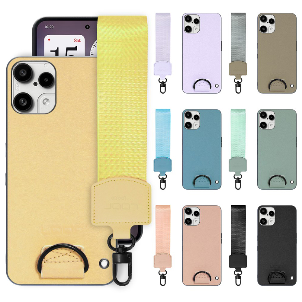 [ LOOF STRAP-SHELL (ショートVer.) ] Nothing Phone (3a) Lite  スマホケース 背面 ケース カバー ハードケース ハンドストラップ  本革 [ Nothing Phone (3a) Lite ]