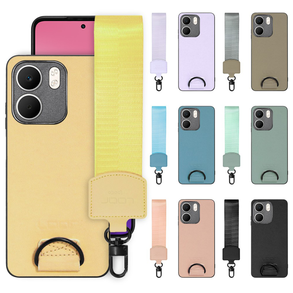 [ LOOF STRAP-SHELL (ショートVer.) ] OPPO A5x オッポ スマホケース 背面 ケース カバー ハードケース ハンドストラップ  本革 [ OPPO A5x ]