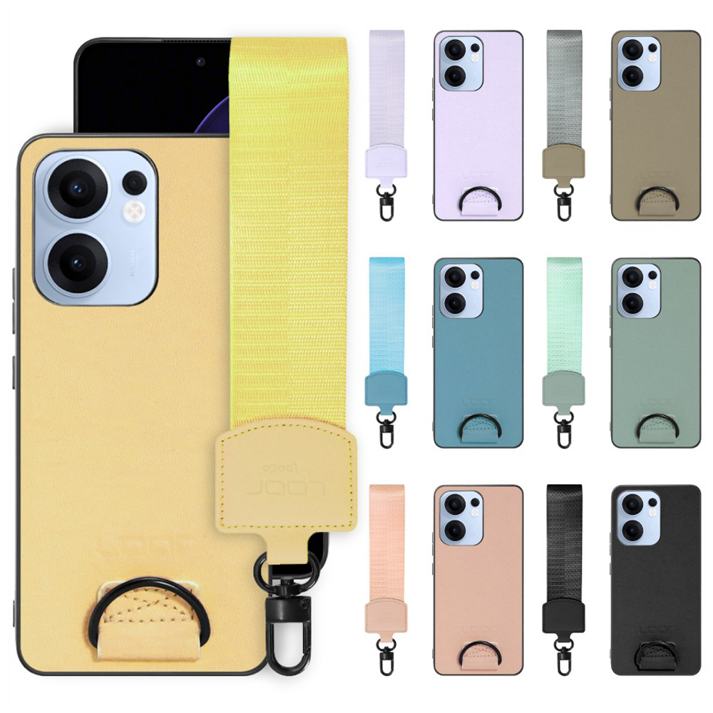 [ LOOF STRAP-SHELL (ショートVer.) ] OPPO Reno13 A  スマホケース 背面 ケース カバー ハードケース ハンドストラップ  本革 [ OPPO Reno13 A ]