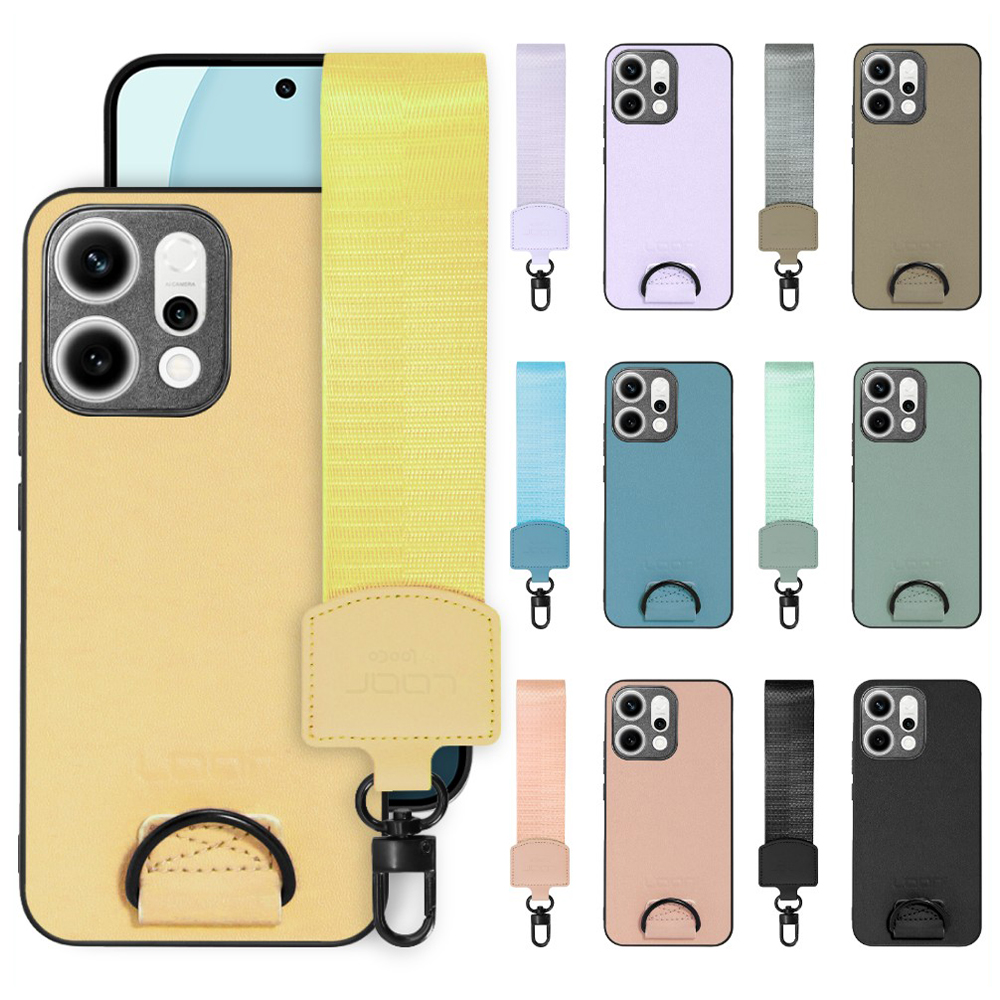 [ LOOF STRAP-SHELL (ショートVer.) ] OPPO Reno14 5G  スマホケース 背面 ケース カバー ハードケース ハンドストラップ  本革 [ OPPO Reno14 5G ]