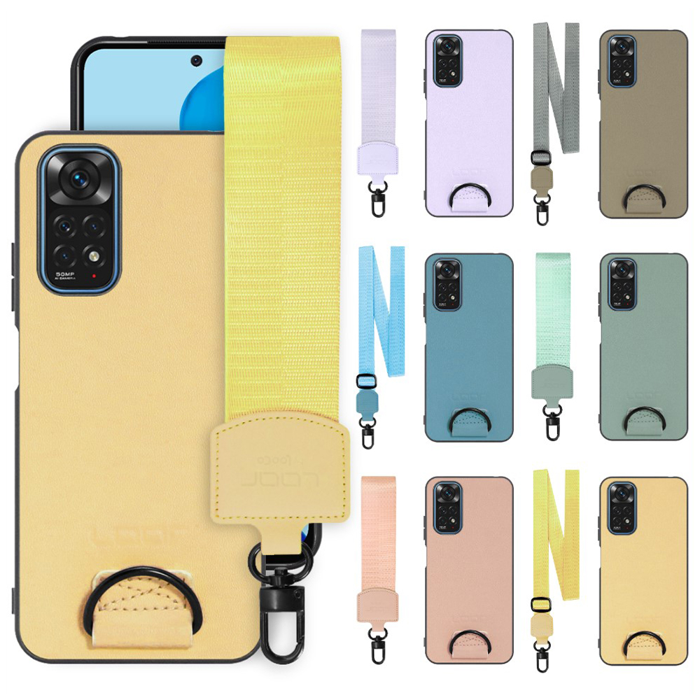 [ LOOF STRAP-SHELL ] Xiaomi Redmi Note 11 redminote11 note11 スマホケース 背面 ケース カバー ハードケース ショルダー スマホショルダー ストラップ 肩掛け 首掛け 本革 [ Redmi Note 11 ]