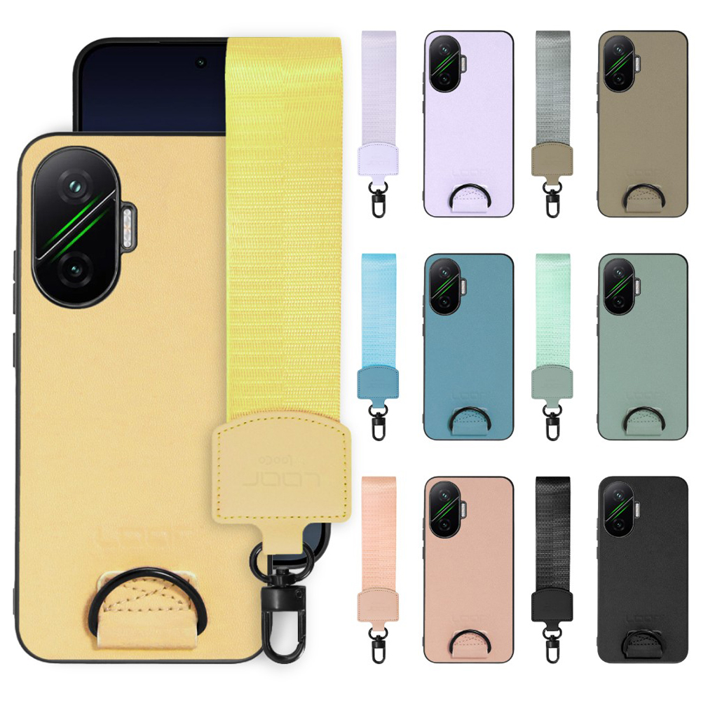 [ LOOF STRAP-SHELL (ショートVer.) ] POCO F7 Xiaomi シャオミ スマホケース 背面 ケース カバー ハードケース ハンドストラップ  本革 [ POCO F7 ]