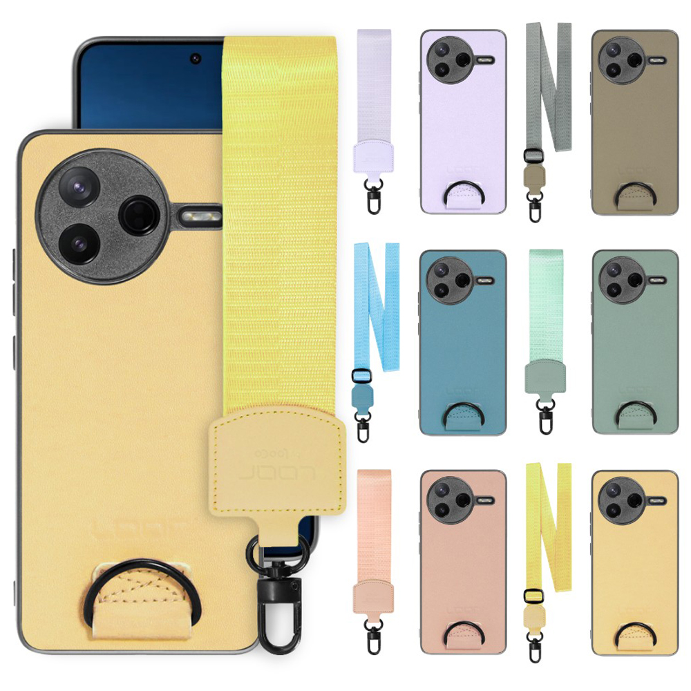 [ LOOF STRAP-SHELL ] POCO F7 Pro Xiaomi シャオミ スマホケース 背面 ケース カバー ハードケース ショルダー スマホショルダー ハンドストラップ  本革 [ POCO F7 Pro ]