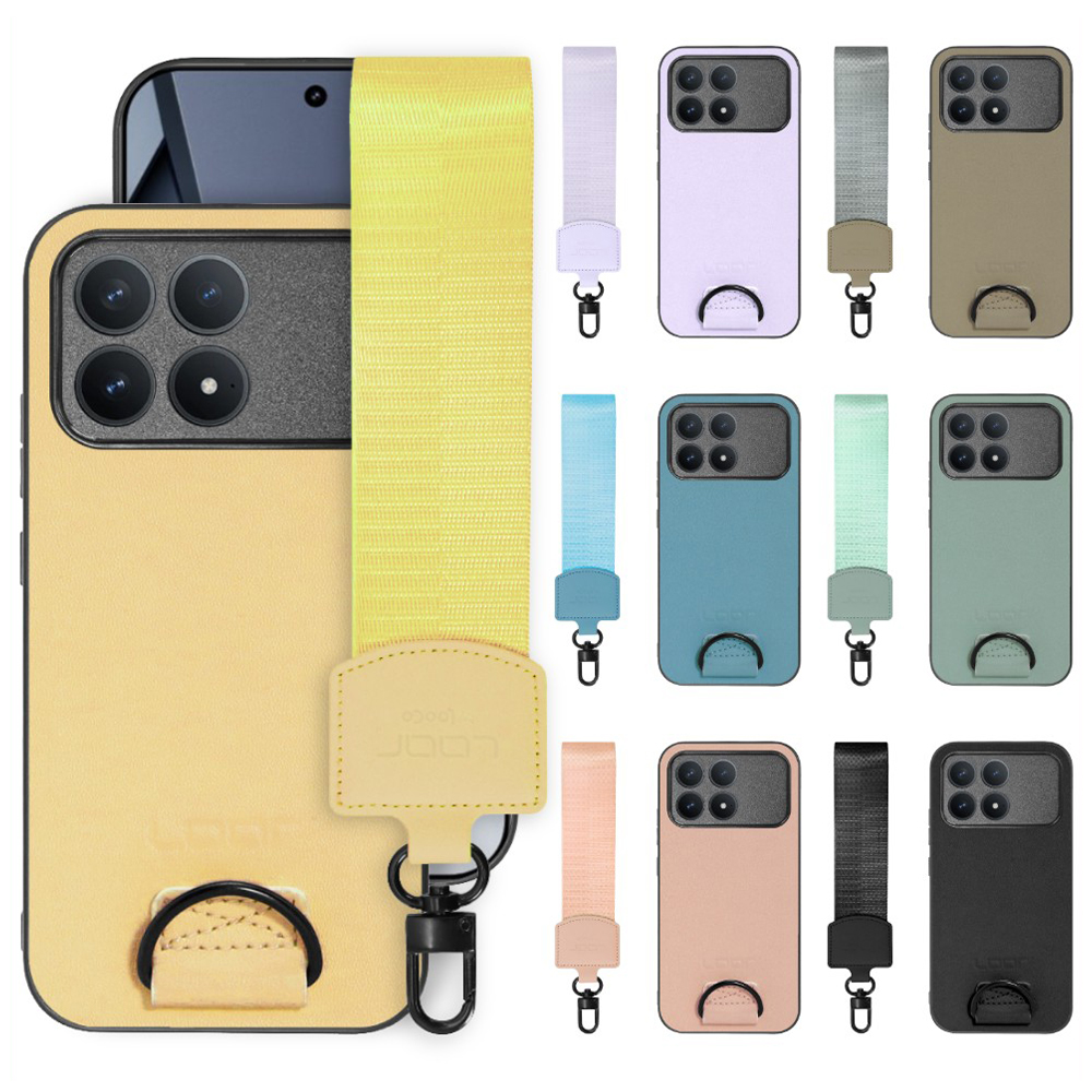 [ LOOF STRAP-SHELL (ショートVer.) ] POCO F8 Pro Xiaomi スマホケース 背面 ケース カバー ハードケース ハンドストラップ  本革 [ POCO F8 Pro ]