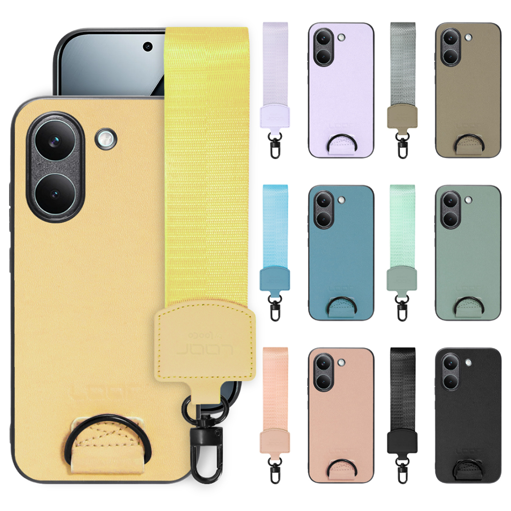 [ LOOF STRAP-SHELL (ショートVer.) ] POCO X8 Pro Xiaomi シャオミ スマホケース 背面 ケース カバー ハードケース ハンドストラップ  本革 [ POCO X8 Pro ]