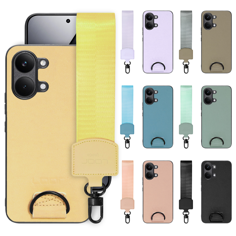 [ LOOF STRAP-SHELL (ショートVer.) ] POCO X8 Pro Max Xiaomi シャオミ スマホケース 背面 ケース カバー ハードケース ハンドストラップ  本革 [ POCO X8 Pro Max ]