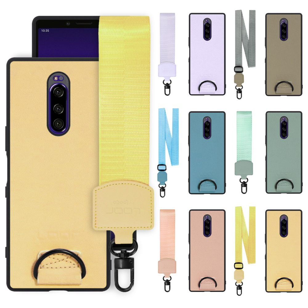 [ LOOF STRAP-SHELL ] Xperia 1 / 1 Professional Edition xperia1 スマホケース 背面 ケース カバー ハードケース ショルダー スマホショルダー ストラップ 肩掛け 首掛け 本革 [ Xperia 1 / 1 Professional Edition ]