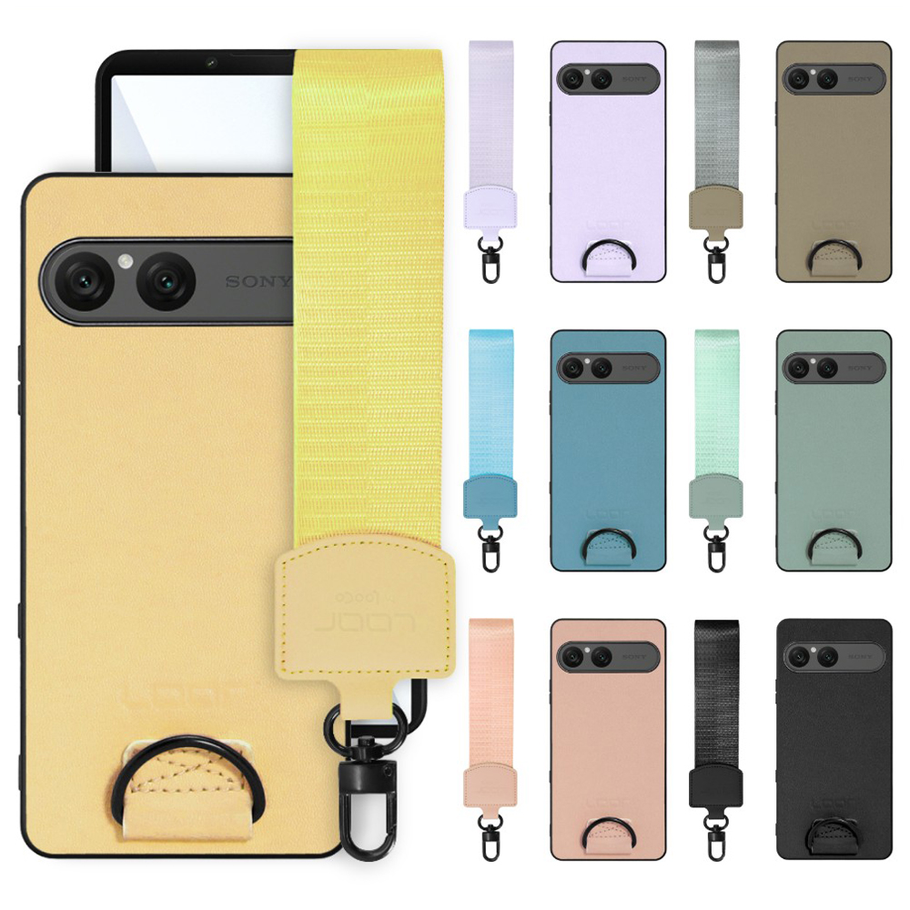 [ LOOF STRAP-SHELL (ショートVer.) ] Xperia 10 VII エクスペリア XQ-FE44 スマホケース 背面 ケース カバー ハードケース ハンドストラップ  本革 [ Xperia 10 VII 用 ]