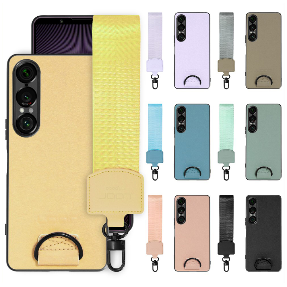 [ LOOF STRAP-SHELL (ショートVer.) ] Xperia 1 VII SO-51F スマホケース 背面 ケース カバー ハードケース ハンドストラップ  本革 [ Xperia 1 VII ]