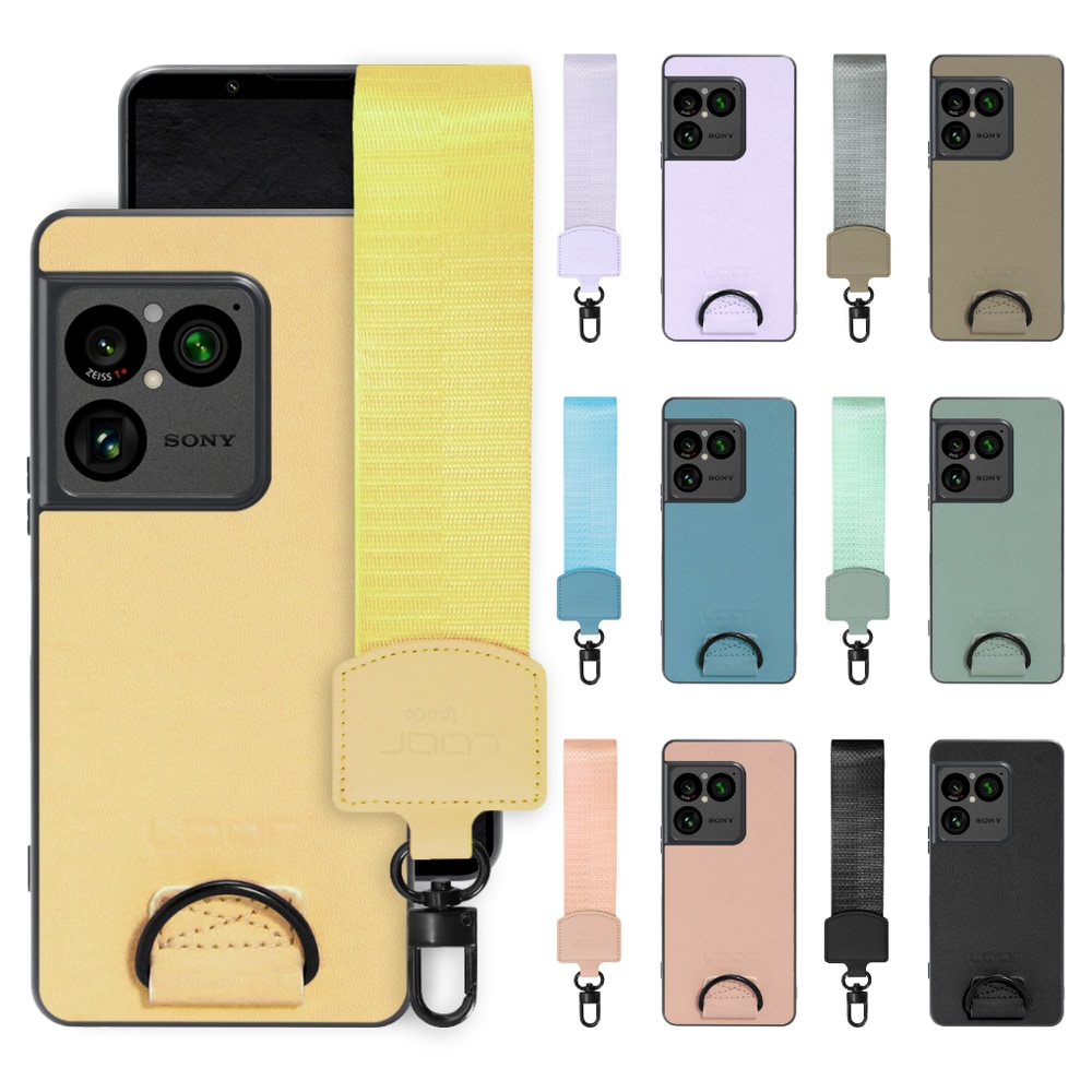 [ LOOF STRAP-SHELL (ショートVer.) ] Xperia 1 VIII XQ-GE44 SO-51G スマホケース 背面 ケース カバー ハードケース ハンドストラップ  本革 [ Xperia 1 VIII ]