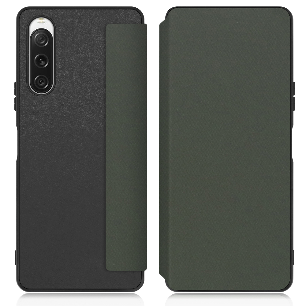 [ LOOF SKIN-FIT ] Xperia 10 V SOG11 / SO-52D 10V xperia10V スマホケース 背面 ケース カバー 手帳型 ハードケース カード収納 マグネットなし ストラップホール [ Xperia 10 V ]