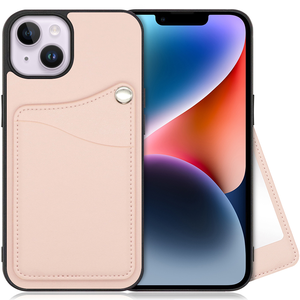 LOOF MODULE-MIRROR Series iPhone 14 Plus 用 [ブロッサムピーチ] スマホケース ハードケース ミラー 鏡 キャッシュレス FeliCa対応 スマート決済 かざすだけ