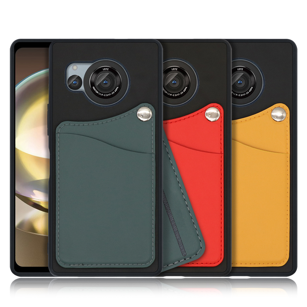 [ LOOF MODULE-CARD BICOLOR ] AQUOS R8 SH-52D AQUOSR8 スマホケース 背面 ケース カバー ハードケース カード収納 本革 カードホルダー ストラップホール [ AQUOS R8 ]