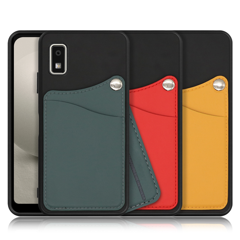 [ LOOF MODULE-CARD BICOLOR ] AQUOS wish3 SH-53D / A303SH / A302SH  スマホケース 背面 ケース カバー ハードケース カード収納 本革 カードホルダー ストラップホール [ AQUOS wish3 ]