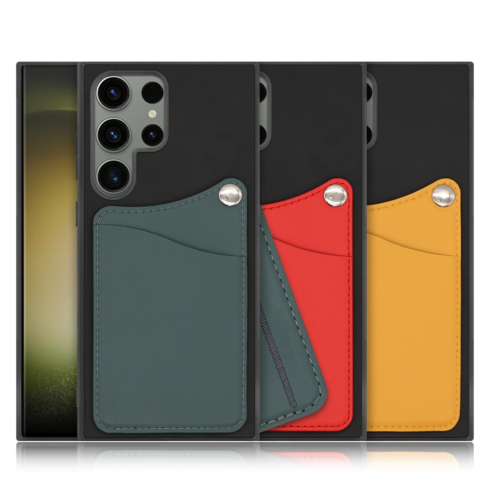 [ LOOF MODULE-CARD BICOLOR ] Galaxy S23 Ultra s23ultra スマホケース 背面 ケース カバー ハードケース カード収納 本革 カードホルダー ストラップホール [ Galaxy S23 Ultra ]